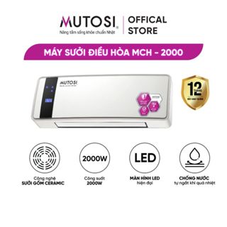 Máy sưởi điều hòa Mutosi MCH-2000, công nghệ sưởi gốm ceramic không gây khô da, BH 12 tháng