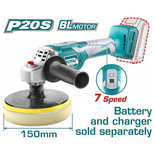 TOTAL Máy đánh bóng dùng pin 20V TAPLI2001 (Cam kết Chính Hãng 100%)