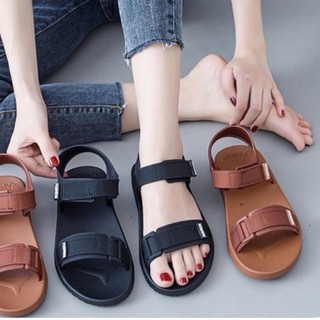 Dép sandal nữ quai hậu dây dù dán nâng đế 3cm kiểu 2 quai thời trang girl phố đi học làm văn phòng đi biển-giày dép 97