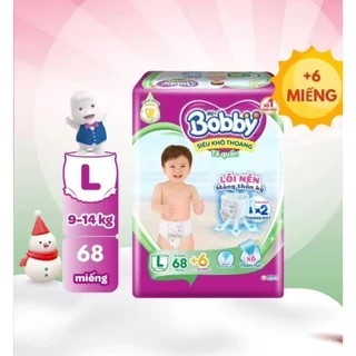 Bỉm tã quần bobby size m76+6/l68+6