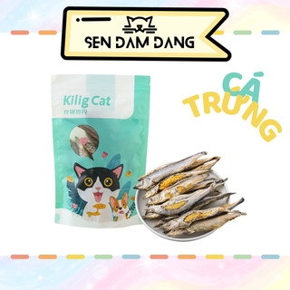 Cá trứng sấy kilig cat cho cún mèo - gói 50 gram