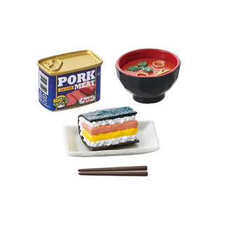 Set mô hình re-ment rement mô hình bữa sáng thịt hộp