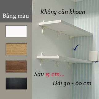 ( Hàng mới ) Không Cần Khoan Tường Kệ Gỗ Gắn Tường Không Cần Khoan Chắc Chắn Dễ Lắp Đặt