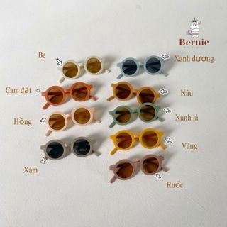 Kính trắng, kính râm, kính chống bụi, kính thời trang trẻ em tổng hợp đủ màu cho bé 1-8 tuổi BERNIE