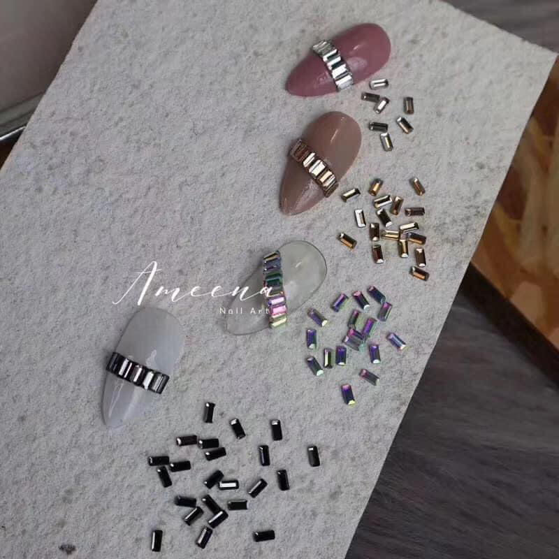 Set đá khối chữ nhật mini siêu sáng - túi 100viên