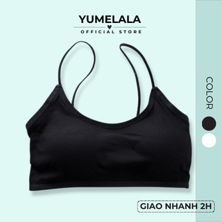 Áo bra Gân tăm cotton CAO CẤP hỡ lưng đan chéo co giãn