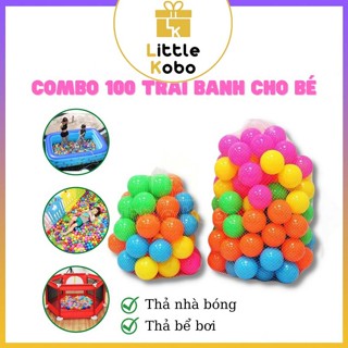 Combo 100 Bóng Nhựa Mềm Cho Bé Hàng Việt Nam Nhà Banh Size To 55mm 75mm Đồ Chơi Trẻ Em - Little Kobo
