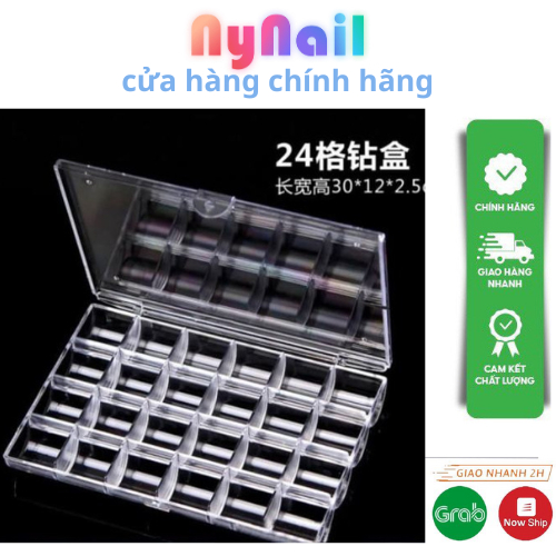 Khay nhựa set 28 ô - 6 ô đựng phụ kiện charm nail - Phụ kiện đồ nail