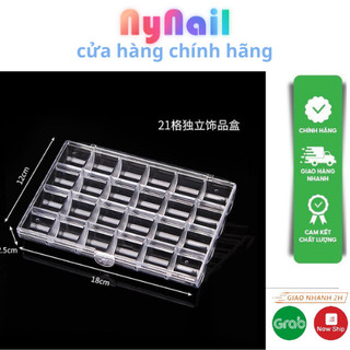 Khay nhựa set 28 ô - 6 ô đựng phụ kiện charm nail - Phụ kiện đồ nail