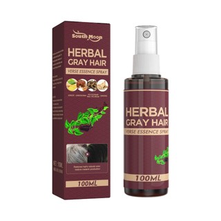  Xịt Đen Tóc Herbal Tinh Chất Linh Chi Đen Tóc Herbal Herbal Gray Hair Serum Phủ Bạc Làm Đen Tóc An Toàn 100ml 