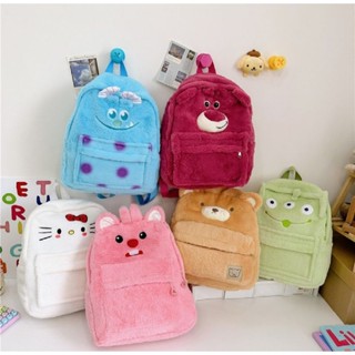 Ba lô nữ gấu dâu hồng, melody, cinnamoroll, loopy, capybara size đại đeo đi học, đi chơi, du lịch