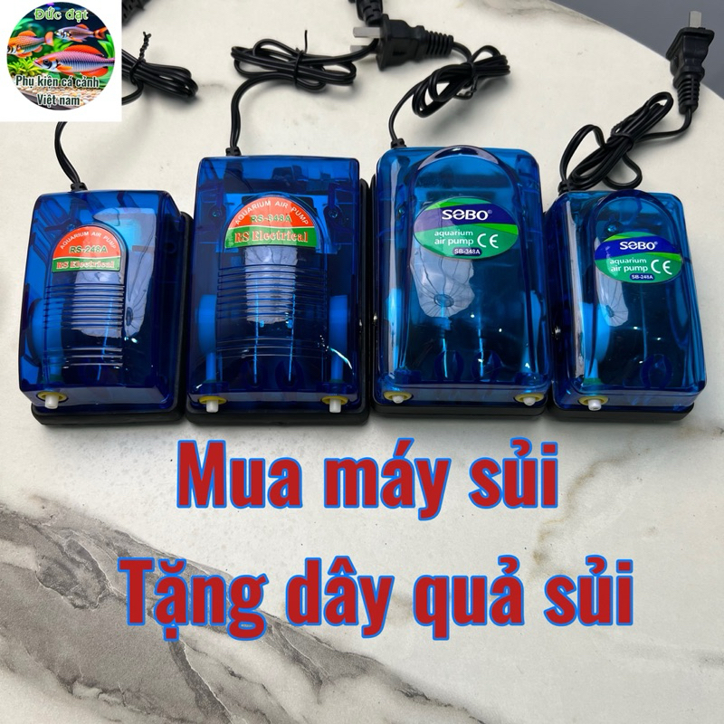 Máy Sủi RS Khí Oxy 2 và 1 Vòi  RS-248A-348A (tặng kèm dây sủi và quả sủi) hàng chính hãng giá siêu rẻ