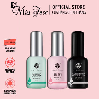 Bộ 3 hoa hồng(base+top+cứng móng) - BASE TOP hoa hồng loại tốt bền móng nail