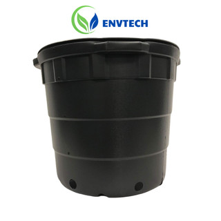 Chậu trồng cây, ươm cây tròn envtech màu đen, 50 lít-44x44x42cm