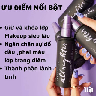 [𝐀𝐔𝐓𝐇𝐄𝐍𝐓𝐈𝐂-Loutu] Xịt Khoá Make Up URBAN DECAY All Nighter Setting Spray