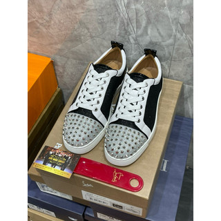 Giày sneaker đinh nhũ bạc mũi chắc chắn viền nhũ bạc đen viền má ngoài giày gót da bóng mẫu hot giới trẻ