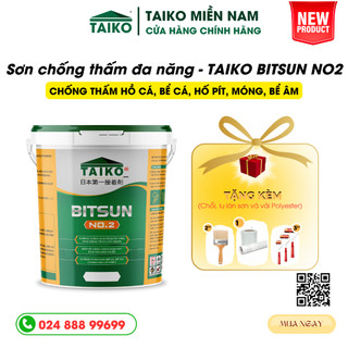 Sơn chống thấm hồ cá, bể cá koi gốc bitum taiko bitsun no2 - sơn chống thấm bể cá koi, mái nhà, móng nhà, bể âm