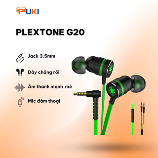 [Mã ELHACE giảm 4% đơn 300K] Tai Nghe Gmaing Plextone G20 - Tai nghe gaming nhét tai jack 3.5 | Hàng Chính Hãng |