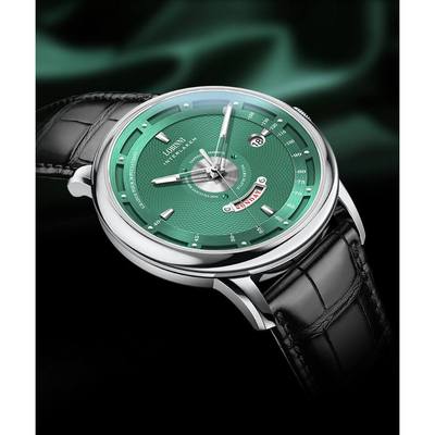 Đồng hồ nam chính hãng Lobinni LB18087G-D1 Kính Sapphire chống xước,Chống nước 50m,Bh 24 tháng,Máy cơ Automatic, dây da