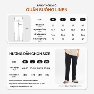 Quần Dài Đũi Suông LINEN Basic PATTERN PQ022