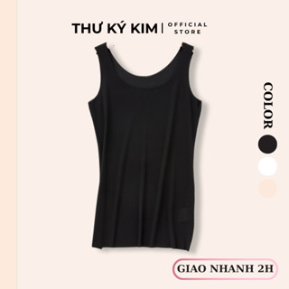 Áo sát nách nữ ba lỗ dáng dài mặc lót trong sơmi, vest, áo dài freesize 55kg chất vải su siêu mát mịn hàng hiếm