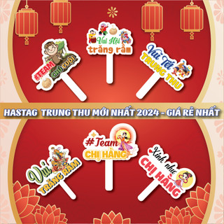 Hashtag trung thu, bảng hashtag cầm tay tết trung thu, bảng tay cầm trung thu cho bé. DecalGB1102.