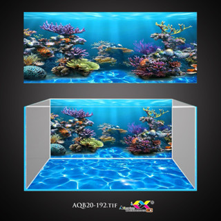 Tranh 3D dán hồ cá, bể thủy sinh mẫu san hô siêu đẹp, tranh có keo sẵn trên bề mặt, có thể in theo kích thước yêu cầu