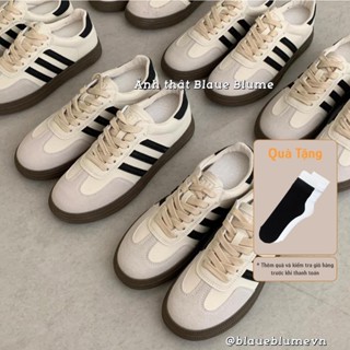 𝐁𝐥𝐚𝐮𝐞𝐁𝐥𝐮𝐦𝐞🦋 (Sẵn lẻ size + Tặng Tất) Giày vintage sneaker - Giày thể thao ba sọc - Giày buộc dây Hàn Quốc