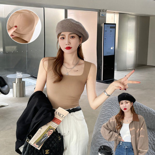 Áo Croptop, áo bra Nữ chất liệu Su đúc gân tăm bản to, trẻ trung khỏe mạnh, áo có mút, cổ vuông hàng cao cấp Carla