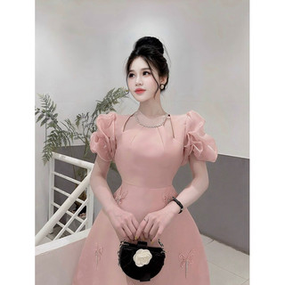 Đầm Tafta Cổ Yếm Cut-Vai Butt