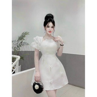 Đầm Tafta Cổ Yếm Cut-Vai Butt
