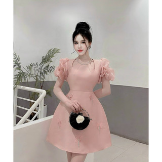 Đầm Tafta Cổ Yếm Cut-Vai Butt