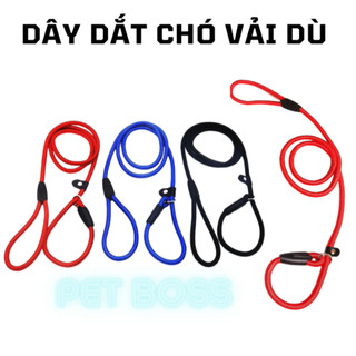 Dây dắt chó vải dù sợi tròn cao cấp dài 1.4 mét* 1cm, dây dắt chó đi dạo