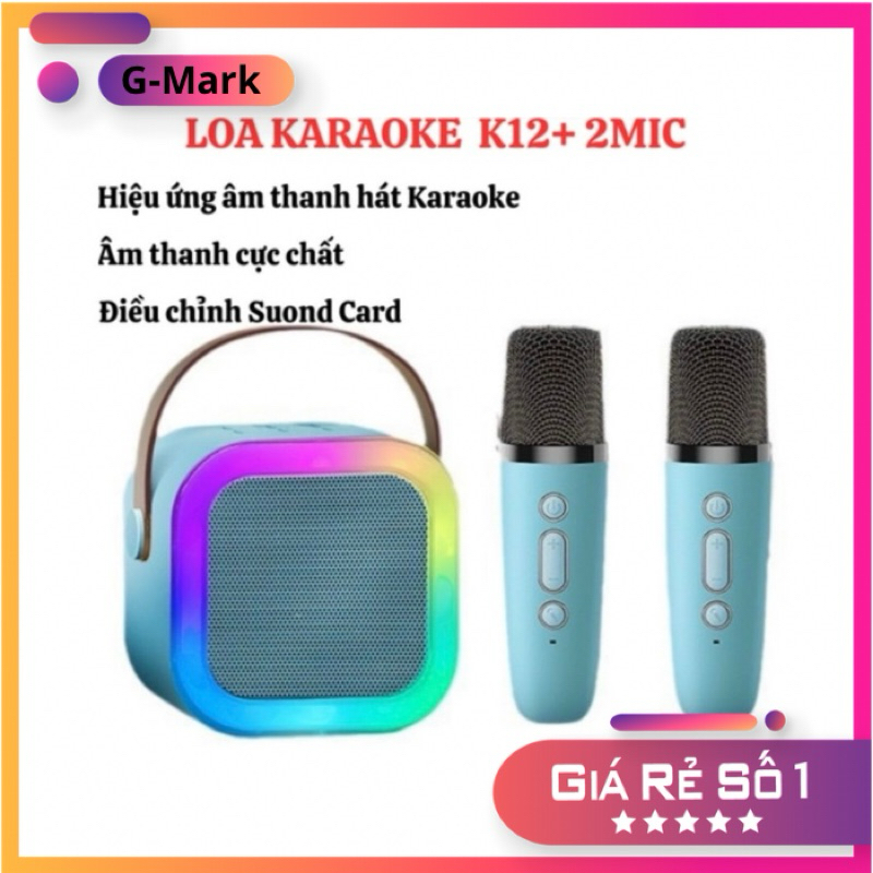 Loa karaoke về về K12 2 mic không dây bảo hành 12 tháng, Loa karaoke bluetooth