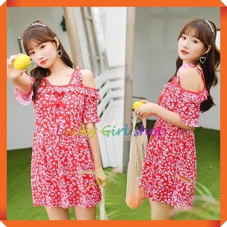 [AUTO XINH] Bikini Bộ Bơi Đồ Bơi Liền Thân Hoa Nhí Kín Đáo Tay Con Free Size Dưới 60kg - Lucky Girl shop NHA TRANG