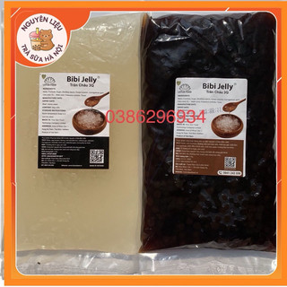 Trân Châu 3Q BiBi Jelly Đen Trắng Túi 2kg/ Thạch 3Q Sea Jelly Caramen Đã Chế Biến Sẵn Siêu Giòn Ngon