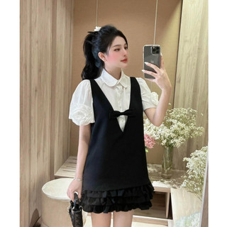 Set váy kèm áo sơ mi tay hoa hót LD718