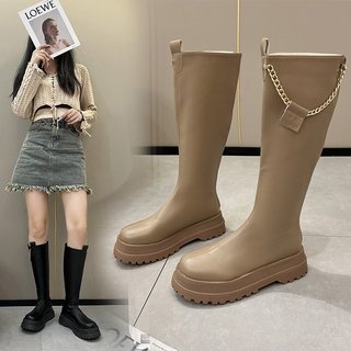 Bốt Nữ Cổ Cao Quai Xích B06 Cao Cấp Full Boxx