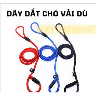 Dây dắt chó vải dù sợi tròn cao cấp dài 1.4 mét* 1cm, dây dắt chó đi dạo