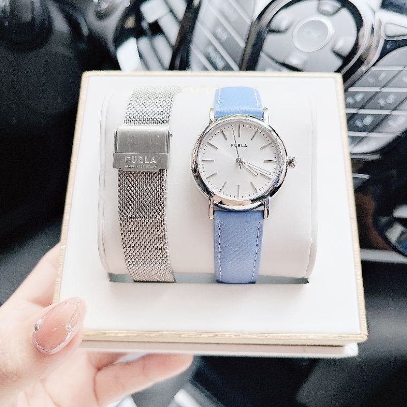 [ Chính Hãng 100%] Đồng Hồ Nữ FURLA WW00024004L1 (00024004) Mặt Tròn Siz 32mm Máy Quartz (Pin) Kính 