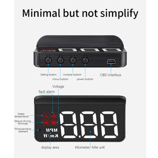    KHÔNG LẮP ĐƯỢC CHO VINFAST VÀ SUZUKI   Bộ Hud M3 Obd2 Màn Hình Hiển Thị Máy Tính Tự Động Nhiên Liệu Số Dặm Tốc Độ Oto 