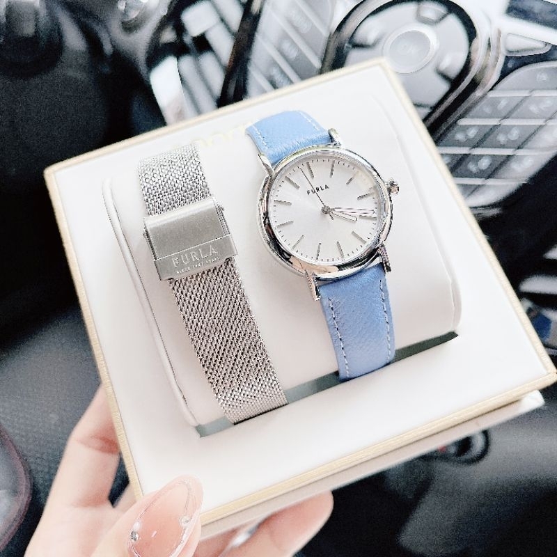 [ Chính Hãng 100%] Đồng Hồ Nữ FURLA WW00024004L1 (00024004) Mặt Tròn Siz 32mm Máy Quartz (Pin) Kính 