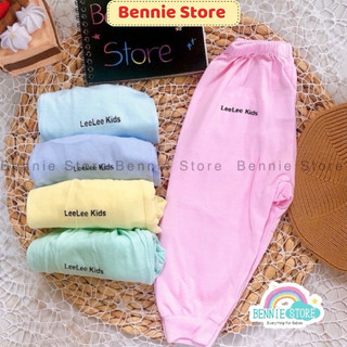 Quần dài Leelee kids cho bé 3-7kg, Quần dài ống bo, đáy ngang mặc tã