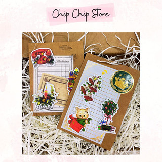 Thiệp Giáng sinh vintage handmade size A6