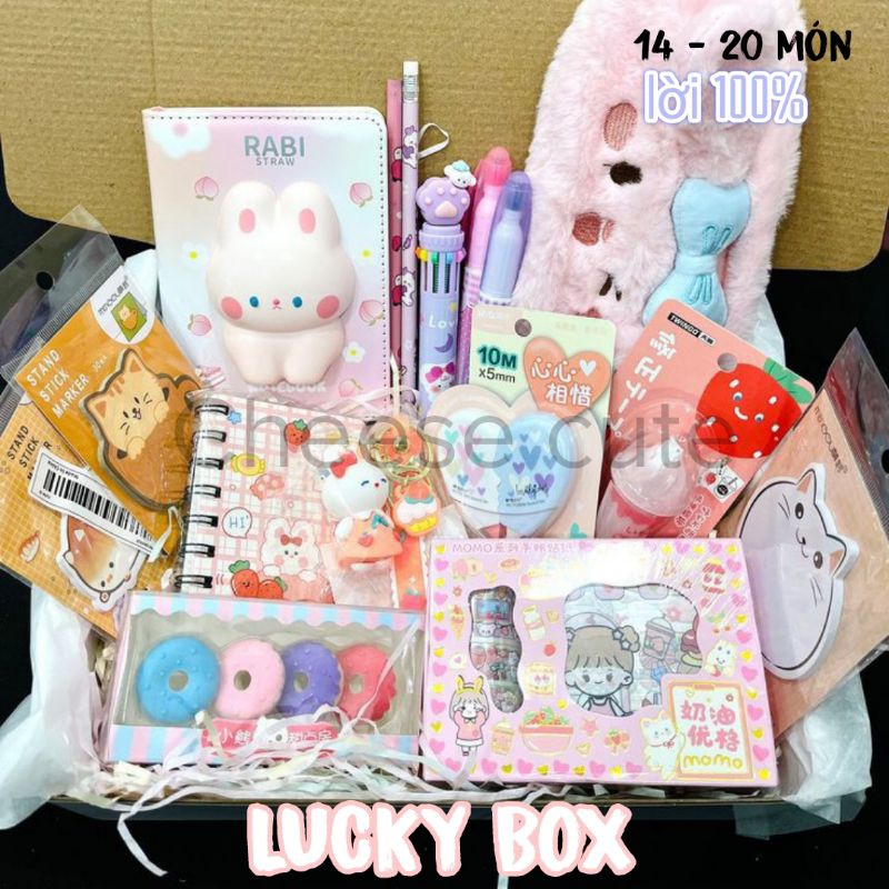 ( ĐỌC KĨ MÔ TẢ)🔥LUCKY BOX HỌC TẬP🔥siêu xinh cực hời, lucky box nhân phẩm, hộp quà may mắn, box thử v