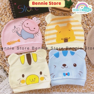 Nón cotton sơ sinh cho bé dưới 3 tháng, Mũ sơ sinh, nón giữ ấm đầu bé