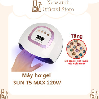Máy hơ gel hơ sơn móng tay gel sun t5 max 220w đèn uv led neosxinh nails