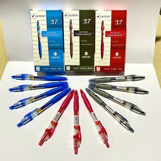 Combo 12 cây viết bút bấm mực gel XL7 thương hiệu Việt Lợi nét 0.5mm có ruột G5 thay thế