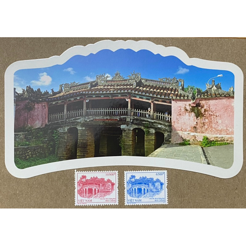 Postcard và tem chùa Cầu (Hội An)