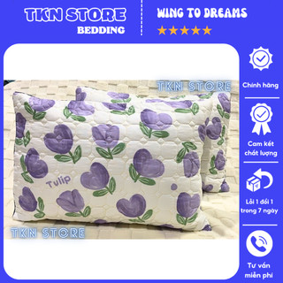 Vỏ gối đũi xơ đậu nành mềm mịn thấm hút mồ hôi, chất liệu đũi cotton thoáng mát kích thước 45x65cm mẫu mới 2023